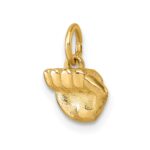 14K Polished Fist Hand Pendant - Image 4