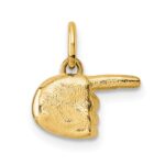 14K Polished 1-Finger Point Hand Pendant - Image 3