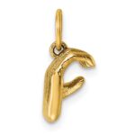 14K American Sign Language Alphabet Fingerspelling Sign C Pendant - Image 2