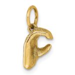 14K American Sign Language Alphabet Fingerspelling Sign C Pendant - Image 4