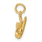 14K American Sign Language Alphabet Fingerspelling Sign K Pendant - Image 2