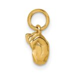 14K American Sign Language Alphabet Fingerspelling Sign N Pendant - Image 2