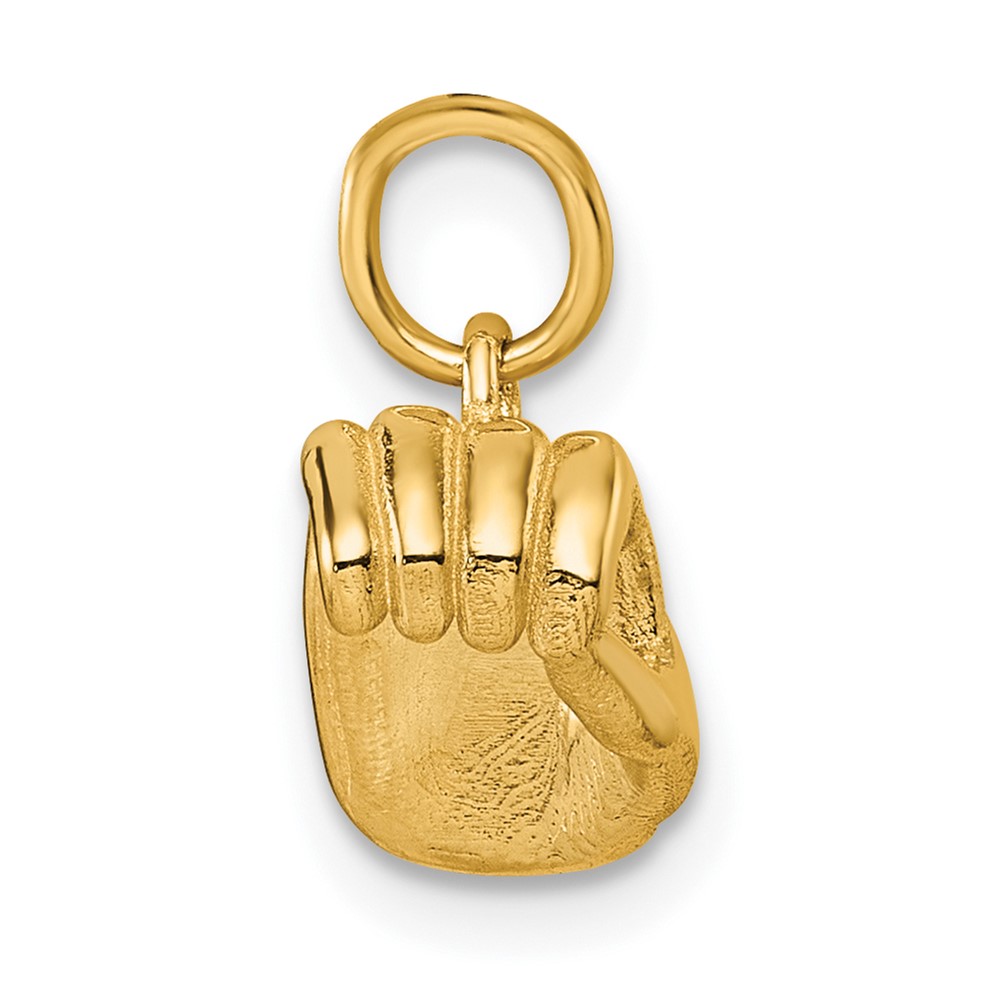 D5808O.jpg 14K American Sign Language Alphabet Fingerspelling Sign O Pendant - Image 1