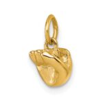 14K American Sign Language Alphabet Fingerspelling Sign S Pendant - Image 4