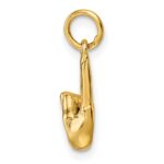 14K American Sign Language Alphabet Fingerspelling Sign U Pendant - Image 2