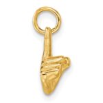 14K American Sign Language Alphabet Fingerspelling Sign Z Pendant - Image 2