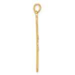 14K Polished Curling Wand Pendant - Image 2