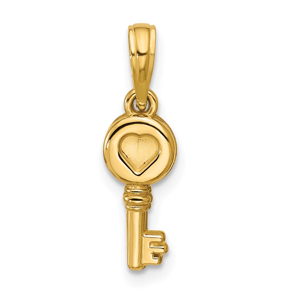 D5815.jpg 14K Polished Heart Key Pendant - Image 1