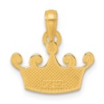 14K Polished Crown Pendant - Image 3