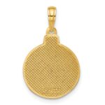 14K Polished Christmas Tree Ornament Pendant - Image 3