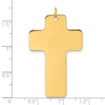 14k Large Polished Cross Charm - Image 4