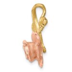 14k Two-tone Rose Chain Slide - Image 2