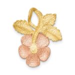 14k Two-tone Rose Chain Slide - Image 4