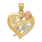 14k Two-Tone with White Rhodium #1 MOM Charm