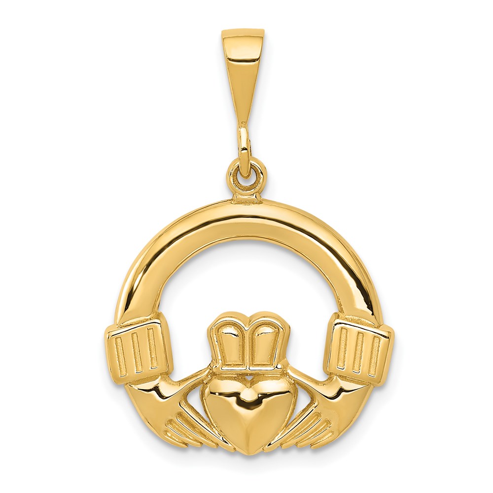 D662.jpg 14k Claddagh Pendant - Image 1