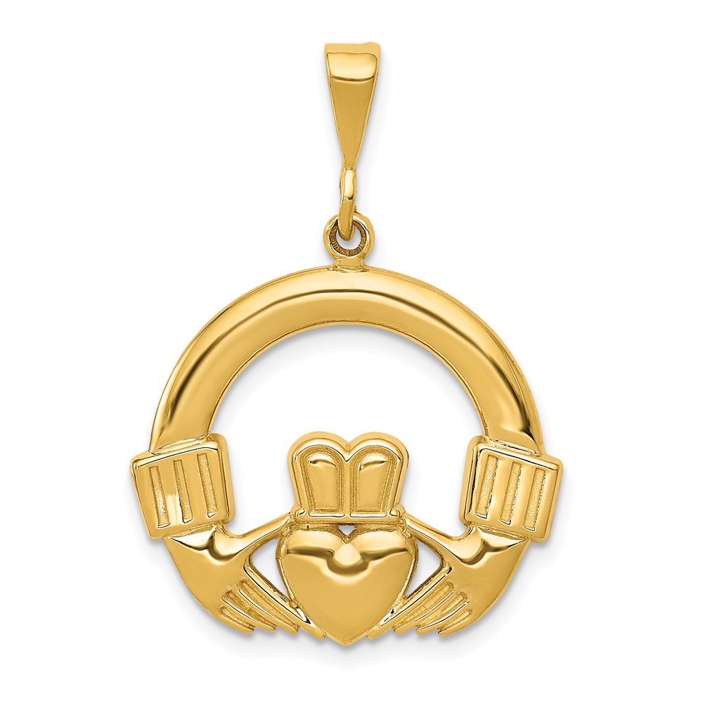 D663.jpg 14k Claddagh Pendant - Image 1