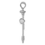 14k White Gold Nail Cross Pendant - Image 2