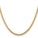 14K 20 inch 3.5mm Solid Miami Cuban Link with Lobster Clasp Chain - Image 2