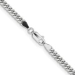 14k White Gold 3.5mm Solid Miami Cuban Chain - Image 3