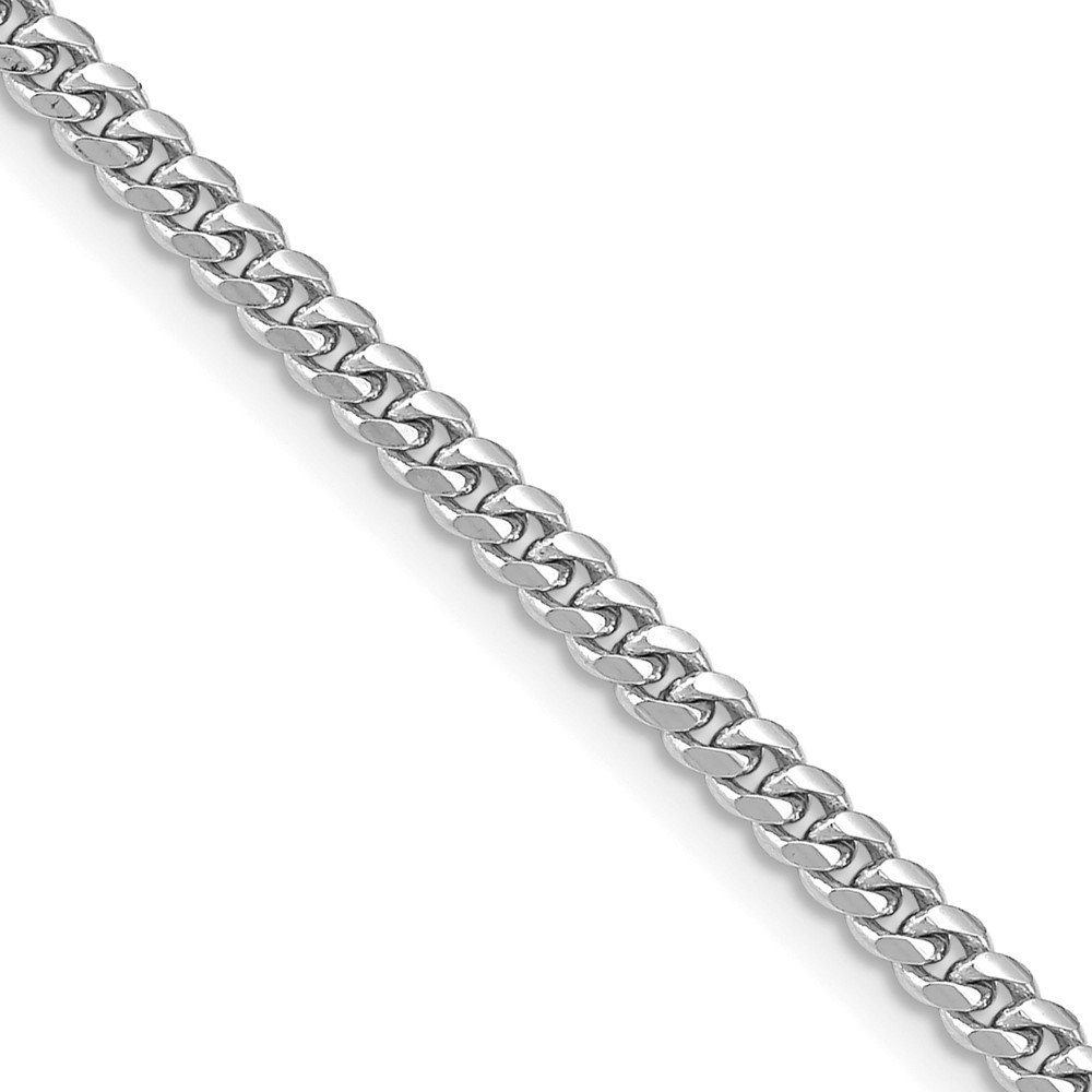 DCU100W.jpg 14k White Gold 3.5mm Solid Miami Cuban Chain - Image 1