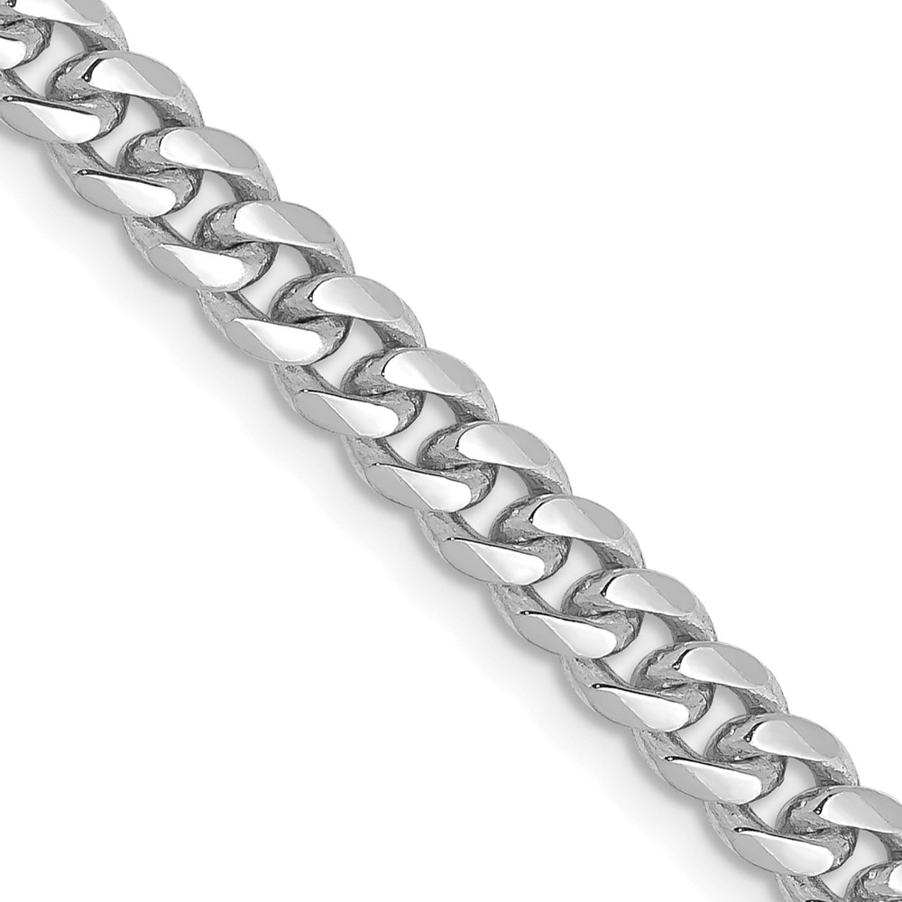 DCU120W.jpg 14k White Gold 4.25mm Solid Miami Cuban Chain - Image 1