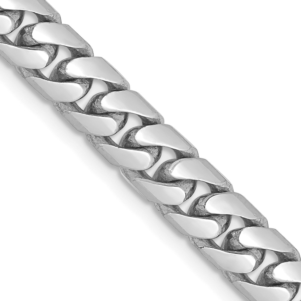 DCU180W.jpg 14K White Gold 5.5mm Solid Miami Cuban Link with Lobster Clasp Chain - Image 1