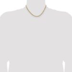 14K 3.5mm Semi Solid Diamond-cut Rope with Lobster Clasp Chain - Image 4