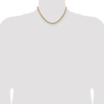 14K 4mm Semi Solid Diamond-cut Rope with Lobster Clasp Chain - Image 4