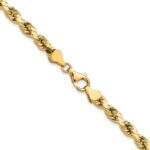 14K 5.5mm Semi Solid Diamond-cut Rope with Lobster Clasp Chain - Image 3