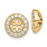 14k 1/4 carat Diamond Circle Earring Jackets