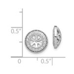 14k White Gold 1/3 carat Diamond Circle Earring Jackets - Image 3
