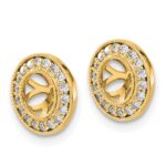 14k 1/3 carat Diamond Circle Earring Jackets - Image 2