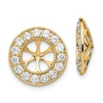 14k 1 carat Diamond Circle Earring Jackets