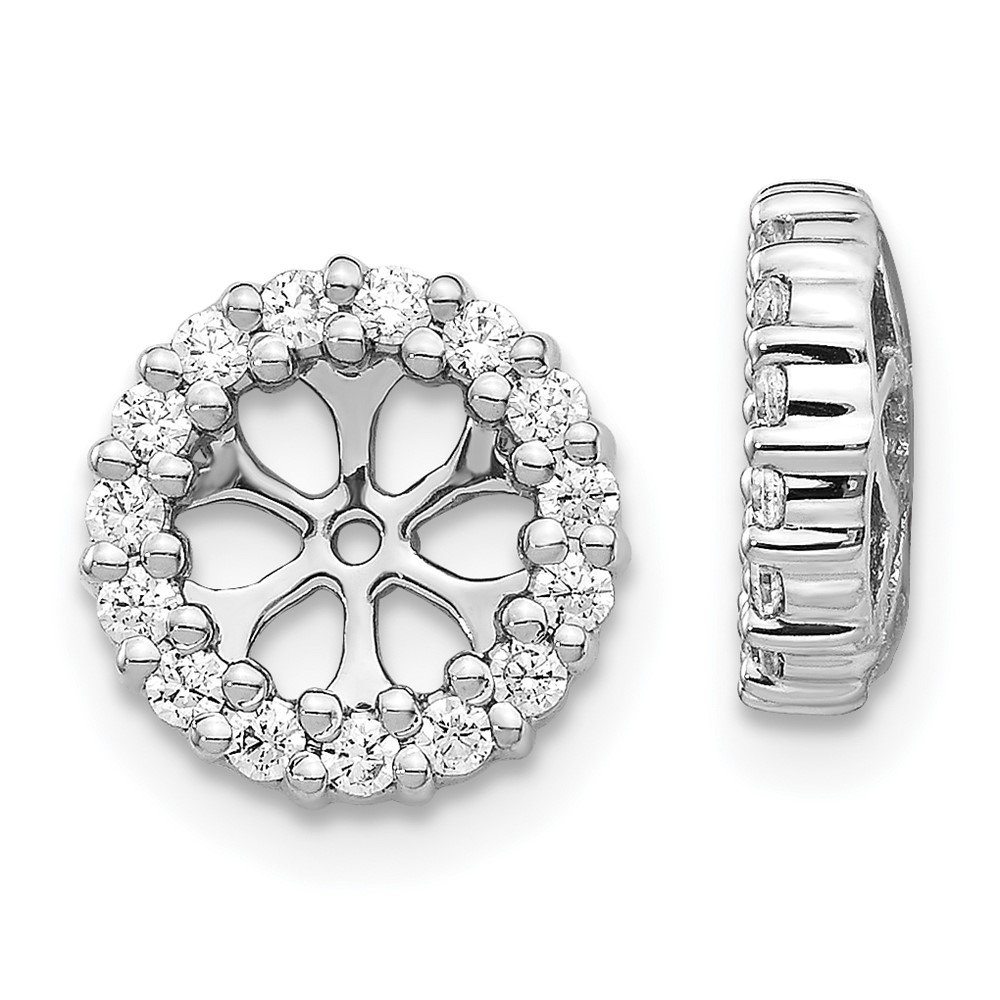 EJM5303-050-WA.jpg 14k White Gold 1/2 carat Diamond Circle Earring Jackets - Image 1