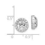 14k White Gold 1/2 carat Diamond Circle Earring Jackets - Image 3