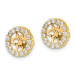 14k 1/2 carat Diamond Circle Earring Jackets - Image 2