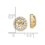 14k 1/2 carat Diamond Circle Earring Jackets - Image 3