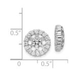 14k White Gold 3/4 carat Diamond Circle Earring Jackets - Image 3