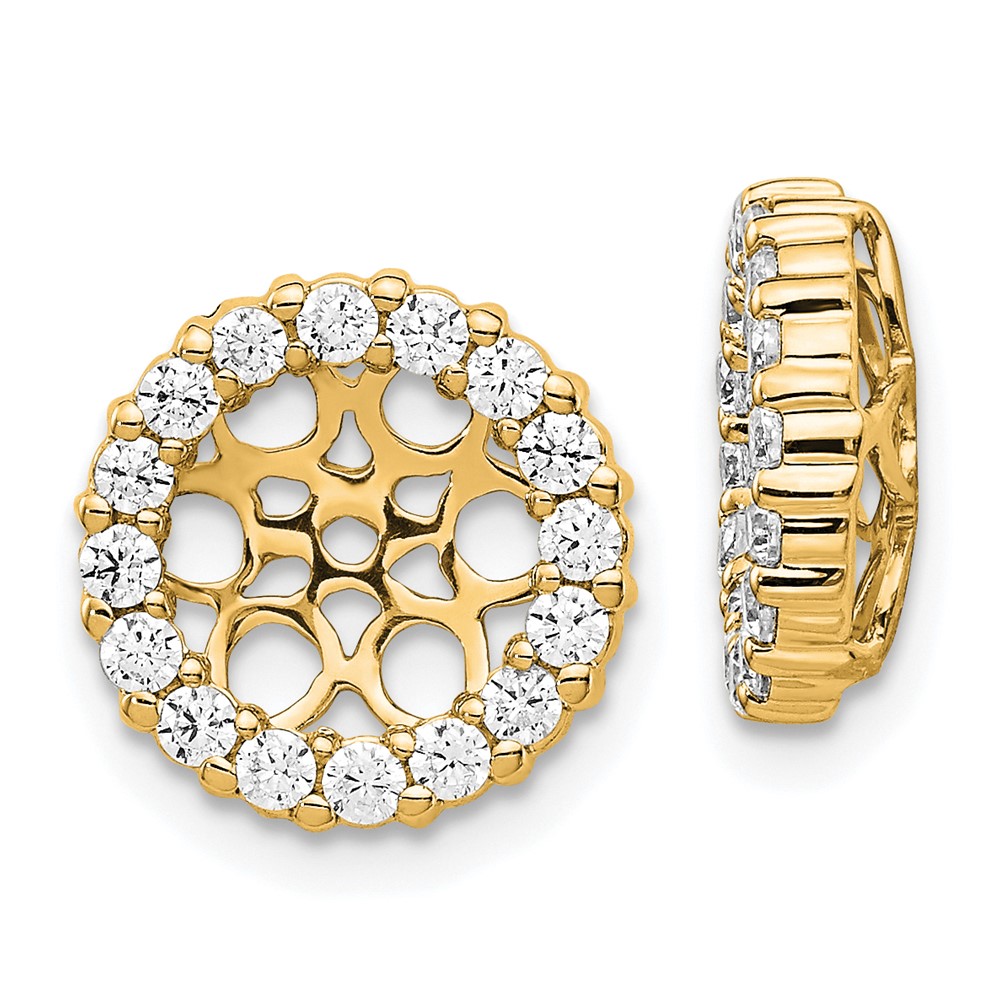 EJM5304-075-YA.jpg 14k 3/4 carat Diamond Circle Earring Jackets - Image 1