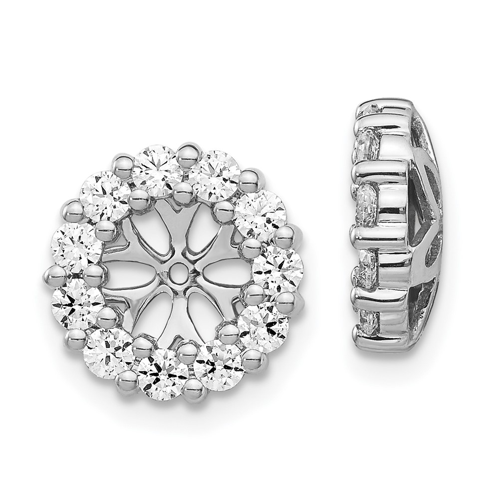 EJM5305-100-WA.jpg 14k White Gold 1 carat Diamond Circle Earring Jackets - Image 1