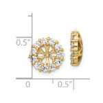 14k 1 carat Diamond Circle Earring Jackets - Image 3