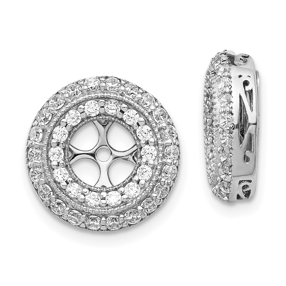 EJM5311-100-WA.jpg 14k White Gold 1 carat Diamond Double Circle Earring Jackets - Image 1