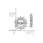 10k White Gold AA Diamond Earring Jacket - Image 2