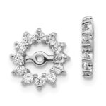 14k White Gold 1/2 carat AA Diamond Earring Jackets
