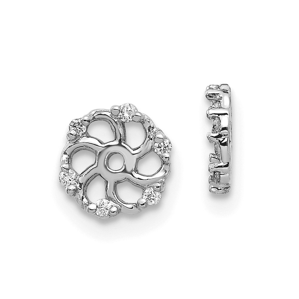 EJM5327-050-WA.jpg 14k White Gold 1/20 carat AA Diamond Earring Jackets - Image 1