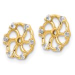 14k 1/5 carat AA Diamond Earring Jackets - Image 2