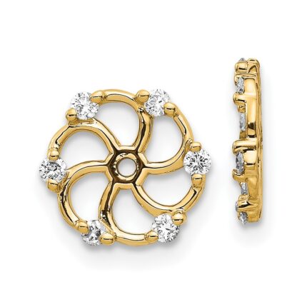 14k 1/5 carat AA Diamond Earring Jackets