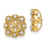 14k Fancy 1/10 carat Diamond Earring Jackets