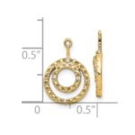 14k Double Circle Diamond Earring Jackets - Image 3