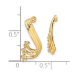 14k Fancy Twist Diamond Earring Jacket Mountings - Image 2
